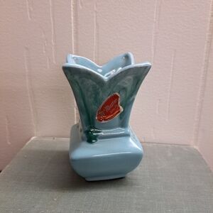 Vintage McMaster Mint Blue Ceramic Vase "Grande Prairie AB"
